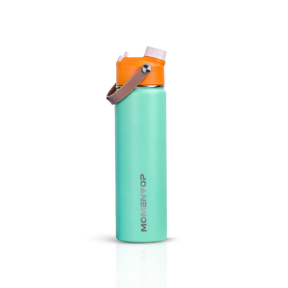 22oz LIFESTYLE WATER BOTTLE MOMENTOP™| TWIST TROPICAL GREEN